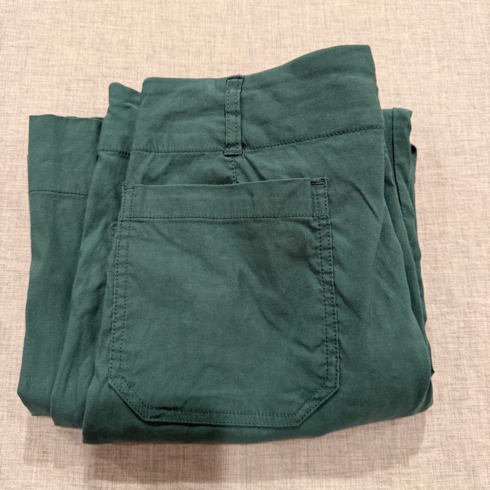 Maeve The Colette Wide Leg Pants Green High Rise Cropped Size 32 Anthropologie - Picture 12 of 13